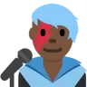 Man Singer: Dark Skin Tone Emoji 👨🏿‍🎤 image - Twitter / X (Twemoji) style