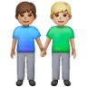 Men Holding Hands: Medium Skin Tone, Medium-Light Skin Tone Emoji 👨🏽‍🤝‍👨🏼 image - Samsung style
