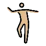 Man Dancing: Medium-Light Skin Tone Emoji 🕺🏼 image - OpenMoji style