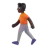 Person Walking: Dark Skin Tone