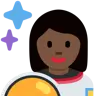 Woman Astronaut: Dark Skin Tone Emoji 👩🏿‍🚀 image - Twitter / X (Twemoji) style