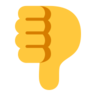 Thumbs Down Sign Emoji 👎 image - Microsoft Classic 2D style
