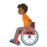 Person In Manual Wheelchair: Medium-Dark Skin Tone Emoji 🧑🏾‍🦽 image - Google Noto Color style