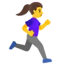 Woman Running Facing Right Emoji 🏃‍♀️‍➡️ image - Google Noto Color style