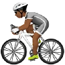 Person Biking: Medium-Dark Skin Tone Emoji 🚴🏾 image - Apple style