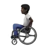 Person In Manual Wheelchair: Dark Skin Tone Emoji 🧑🏿‍🦽 image - Apple style