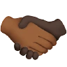 Handshake: Medium-Dark Skin Tone, Dark Skin Tone Emoji 🫱🏾‍🫲🏿 image - Apple style