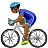 Man Biking: Medium-Dark Skin Tone