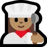 Woman Cook: Medium Skin Tone Emoji 👩🏽‍🍳 image - Microsoft Windows 10 Segoe UI Emoji style