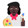 Woman Artist: Dark Skin Tone Emoji 👩🏿‍🎨 image - Microsoft Classic 2D style