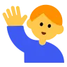 Man Raising Hand Emoji 🙋‍♂️ image - Tossface style