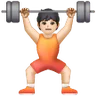 Person Lifting Weights: Light Skin Tone Emoji 🏋🏻 image - Samsung style