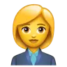 Woman Office Worker Emoji 👩‍💼 image - WhatsApp style