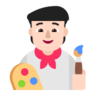 Artist: Light Skin Tone Emoji 🧑🏻‍🎨 image - Microsoft Classic 2D style