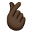 Hand With Index Finger And Thumb Crossed: Dark Skin Tone