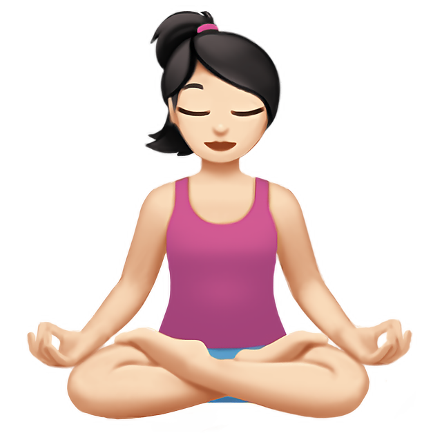 Woman In Lotus Position: Light Skin Tone