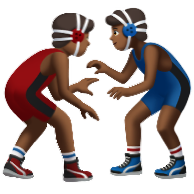 Men Wrestling: Medium-Dark Skin Tone