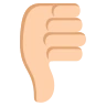 Thumbs Down: Medium-Light Skin Tone Emoji 👎🏼 image - EmojiTwo style