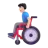 Man In Manual Wheelchair: Light Skin Tone