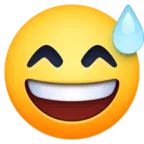Grinning Face With Sweat