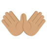 Open Hands: Medium Skin Tone Emoji 👐🏽 image - EmojiTwo style