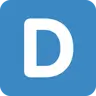 Simbolo di indicatore regionale Lettera D 🇩 image - Twitter / X (Twemoji) style