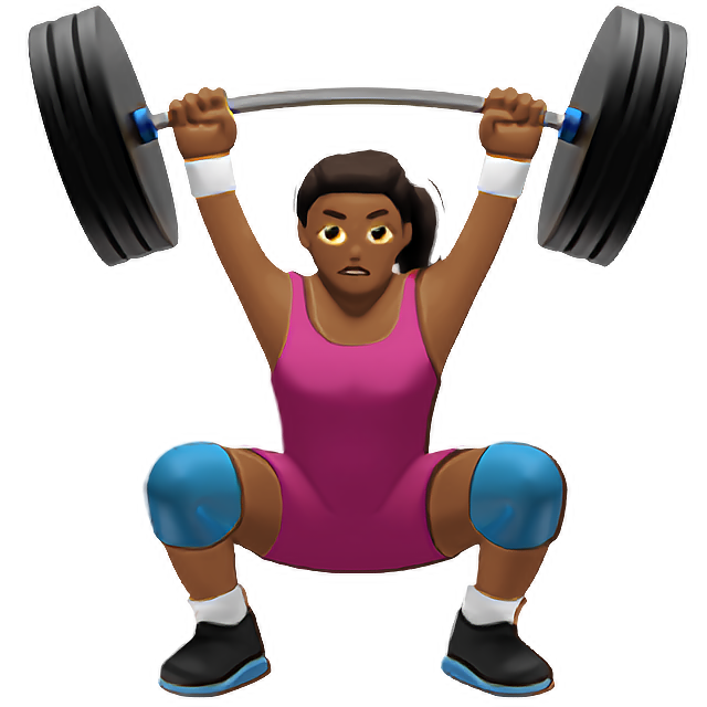 Woman Lifting Weights: Medium-Dark Skin Tone