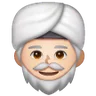 Man Wearing Turban: Light Skin Tone Emoji 👳🏻‍♂️ image - Samsung style