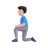 Man Kneeling: Light Skin Tone