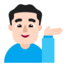 Man Tipping Hand: Light Skin Tone Emoji 💁🏻‍♂️ image - Microsoft Classic 2D style