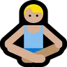 Man In Lotus Position: Medium-Light Skin Tone Emoji 🧘🏼‍♂️ image - Microsoft Windows 10 Segoe UI Emoji style