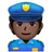 Police Officer: Dark Skin Tone