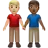 Men Holding Hands: Medium-Light Skin Tone, Medium-Dark Skin Tone