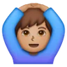 Man Gesturing Ok: Medium Skin Tone Emoji 🙆🏽‍♂️ image - Samsung style