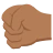 Left-Facing Fist: Medium-Dark Skin Tone