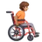 Person In Manual Wheelchair Facing Right: Medium Skin Tone