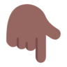 Backhand Index Pointing Down: Medium-Dark Skin Tone Emoji 👇🏾 image - Microsoft Classic 2D style