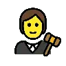 Judge Emoji 🧑‍⚖️ image - OpenMoji style