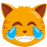 Twarz kota z łzami radości Emoji 😹 image - Facebook Messenger (2016) style