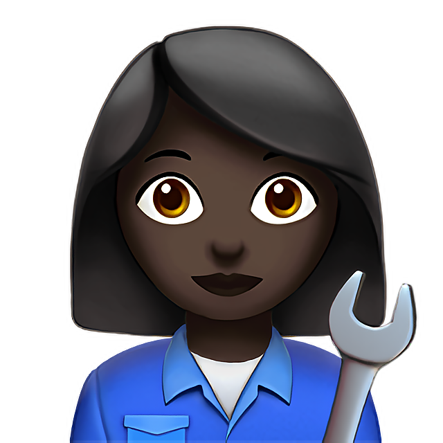 Woman Mechanic: Dark Skin Tone