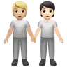 People Holding Hands: Medium-Light Skin Tone, Light Skin Tone Emoji 🧑🏼‍🤝‍🧑🏻 image - Apple style