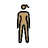 Woman Standing: Medium Skin Tone Emoji 🧍🏽‍♀️ image - OpenMoji style