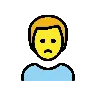 Man Frowning Emoji 🙍‍♂️ image - OpenMoji style