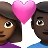 Couple With Heart: Woman, Man, Medium-Dark Skin Tone, Dark Skin Tone