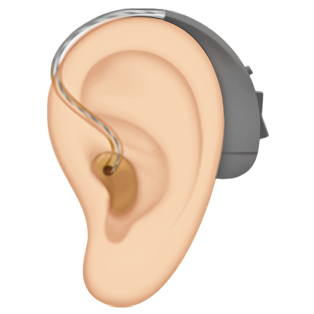 Ear With Hearing Aid: Light Skin Tone