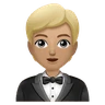 Person In Tuxedo: Medium-Light Skin Tone Emoji 🤵🏼 image - Huawei Harmony OS style
