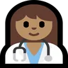 Woman Health Worker: Medium Skin Tone Emoji 👩🏽‍⚕️ image - Microsoft Windows 10 Segoe UI Emoji style