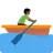 Man Rowing Boat: Dark Skin Tone
