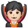 Vampire: Light Skin Tone Emoji 🧛🏻 image - Samsung style
