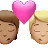 Kiss: Person, Person, Medium Skin Tone, Medium-Light Skin Tone